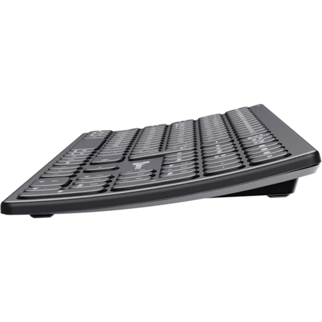 Imagen 2 de Klip Xtreme - Keyboard - Wireless - Spanish (Latin American) - Bluetooth / 2.4 GHz / USB-C - Ergonomic Design - Black - Curve