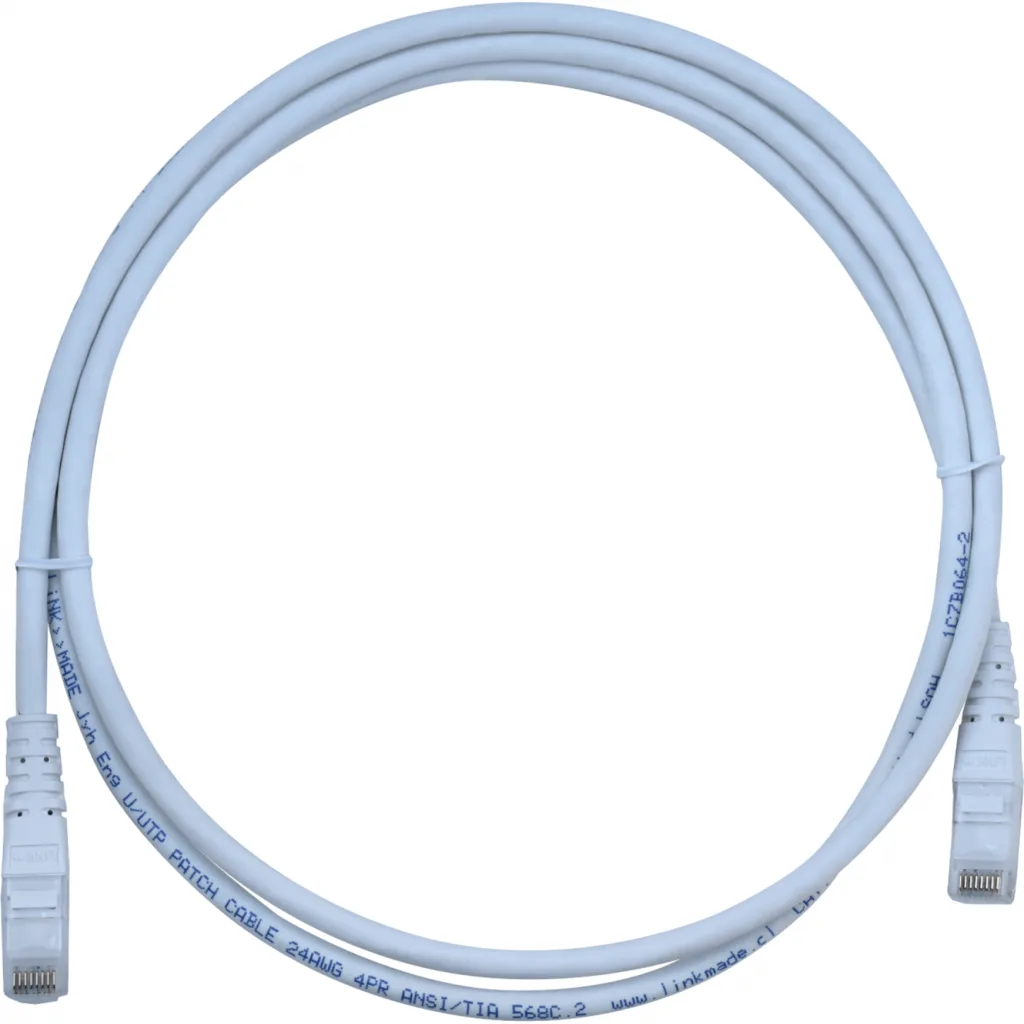Cable de Red Linkmade CAT6 LSZH U/UTP Inyectado 1.5MT BLANCO 