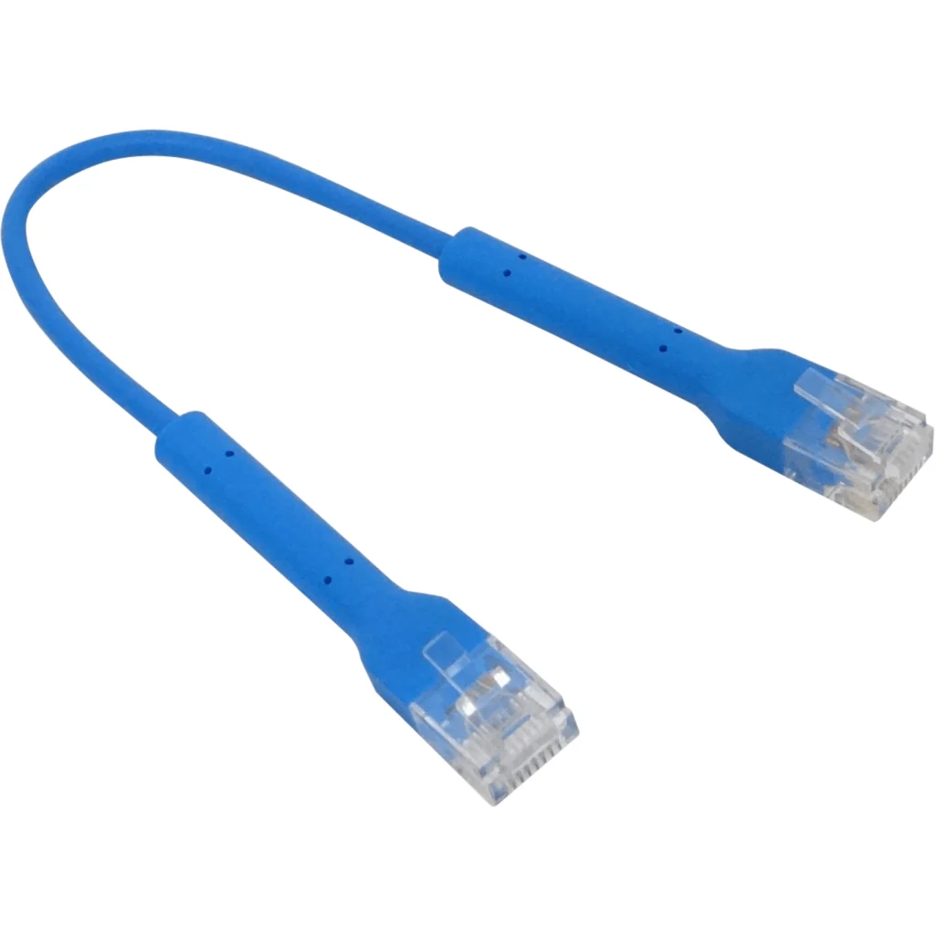 Imagen 1 de Cable de Red Ubiquiti CAT6 RJ45 10CM  0,1MT Color AZUL