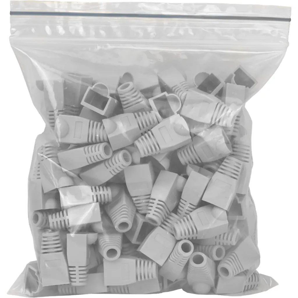 Imagen 1 de BOLSA 100 CAPUCHONES para  RJ45 COLOR GRIS - RJC-BG