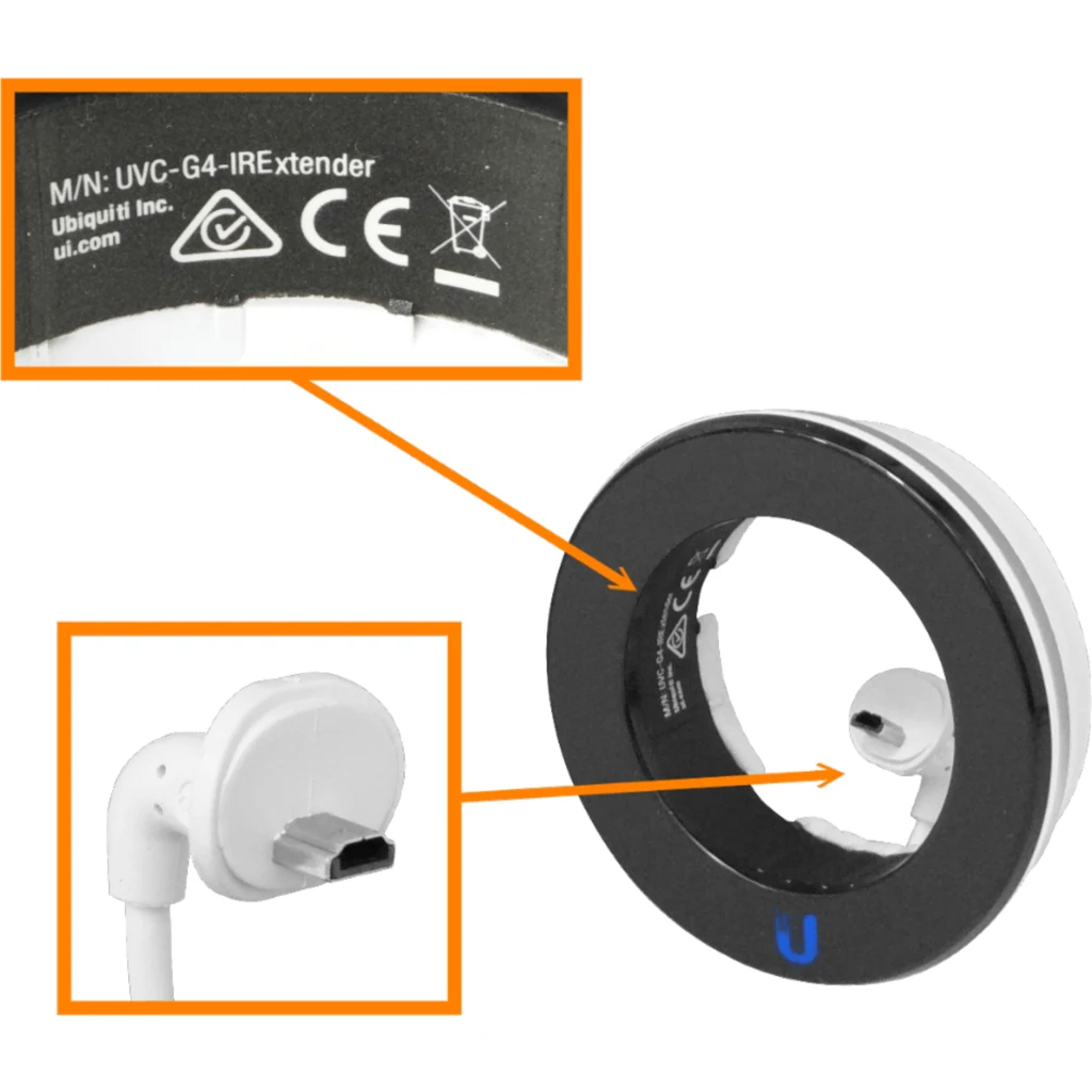 Imagen 3 de UniFi req/UVC-G4/G3 Bullet Extensor IR 25mt Exterior 80x26mm 8W