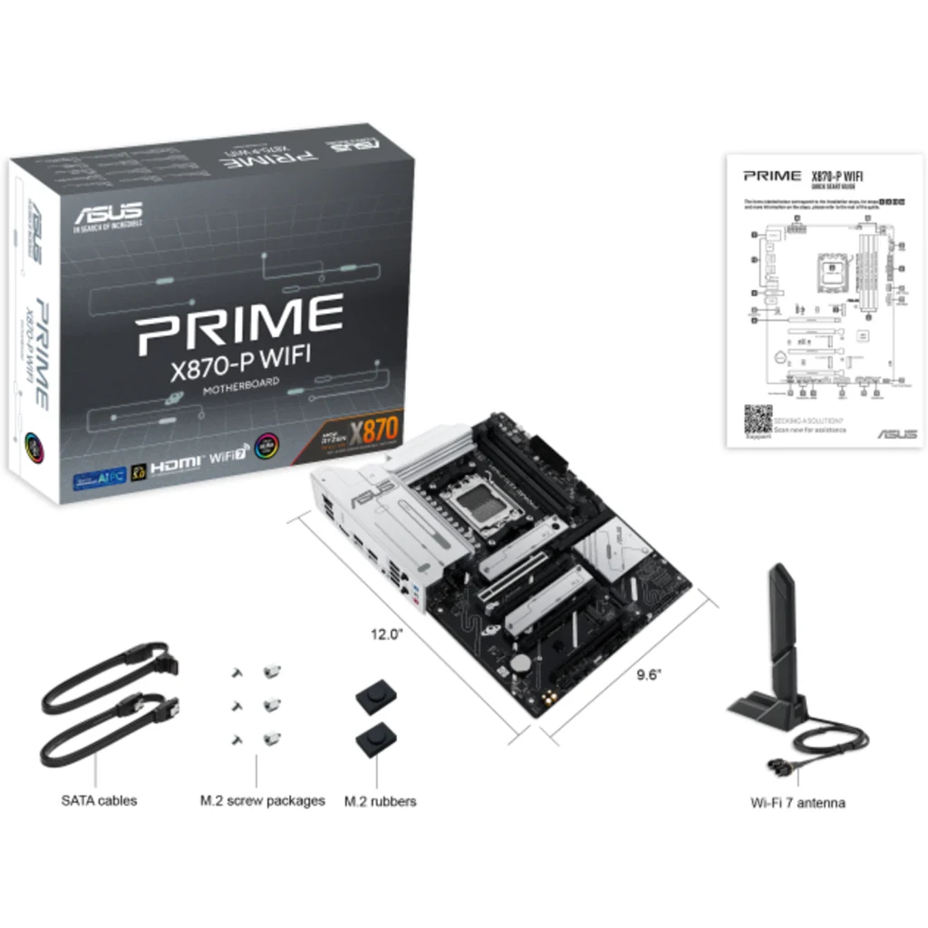 Imagen 9 de Tarjeta Madre Asus PRIME X870-P WIFI AMD AM5 4*DDR5 4*M.2 HDMI USB-C 