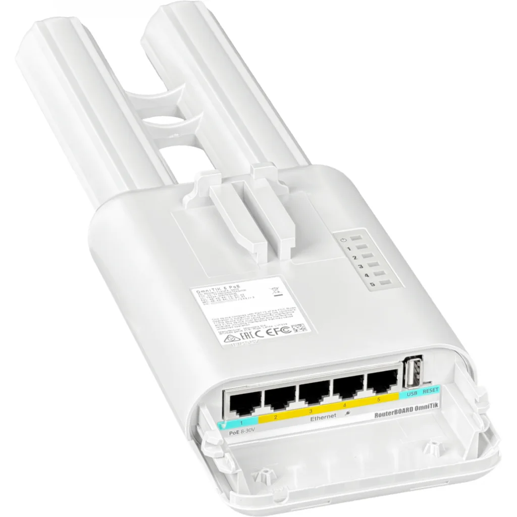 Imagen 6 de MIKROTIK Req-Cable 400mW-P 5GHz 2-8dBi L5 26DBM-P 5-100-PoE/9-30V USB