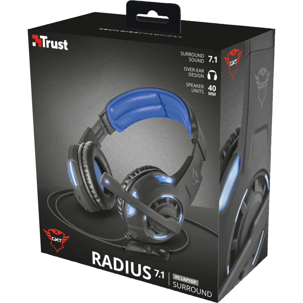 Imagen 7 de Audífonos Gamer Alámbricos Trust GXT 350 Radius 7 1 Surround Headset