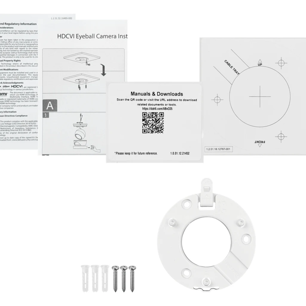 DAHUA 2,8mm Camara HDCVI Domo Analoga IP50 5MP 16:9 IR25m HDW1500TRQN