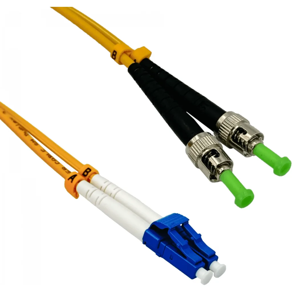 5mt LC/UPC-ST/APC MonoModo SM Duplex Jumper Cable Fibra 9/125um 3mm
