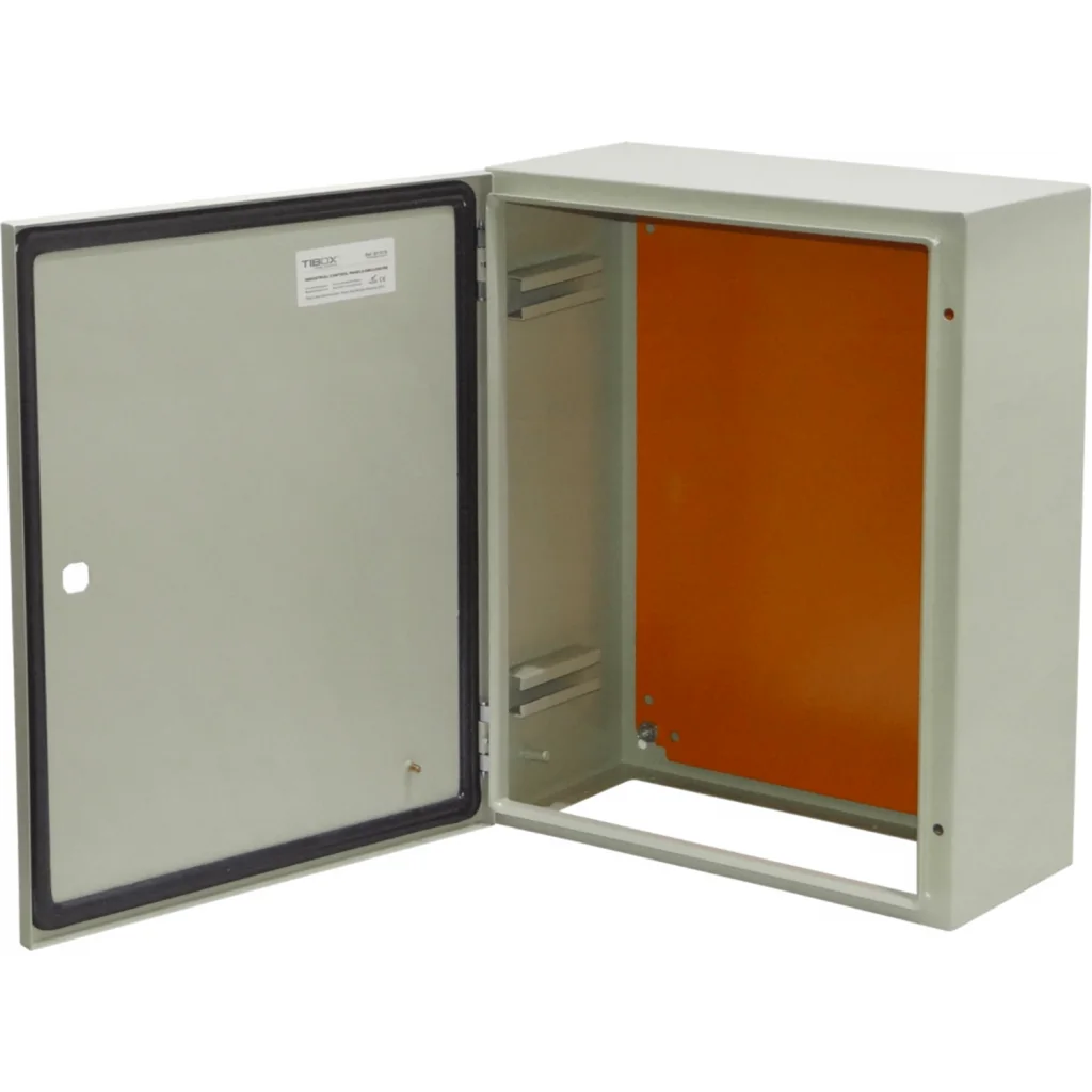 Imagen 1 de TIBOX 500x400x200mm 1-chapa-sin/Llave Caja Metalica IP66 Beige