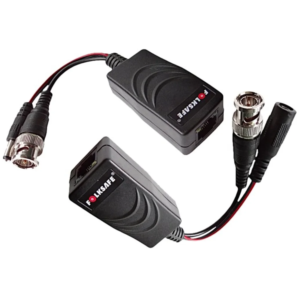 Video Balun HD terminal cable BNC + Input Power (El Par)
