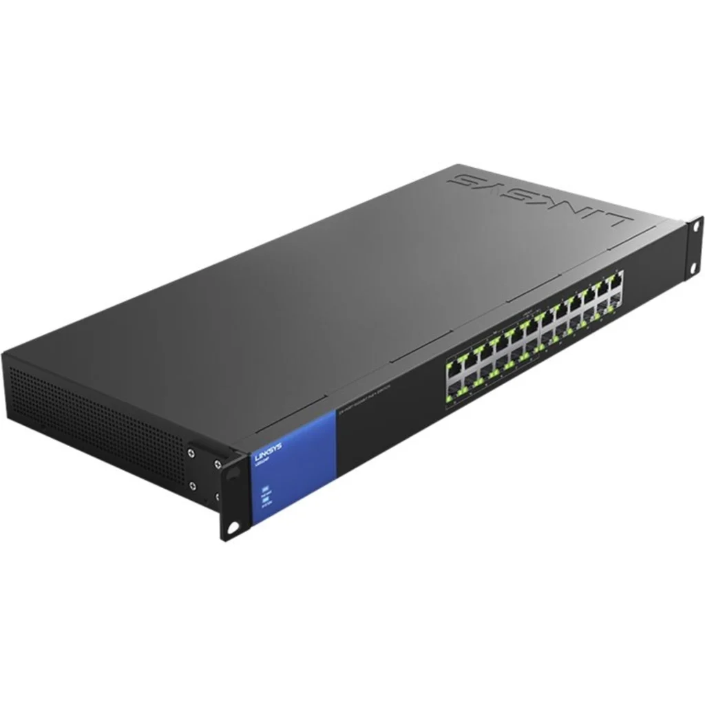 Imagen 2 de Switch Gigabit PoE+ En bastidor e 24 puertos Linksys LGS124P Gigabit PoE Sw