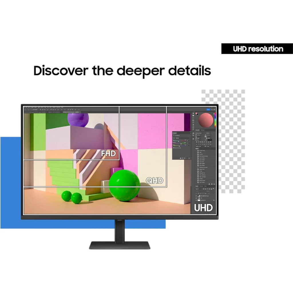 Imagen 1 de Monitor Samsung ViewFinity S8 37" 4K UHD USB-C DP HDMI RJ45 Altura Ajustable