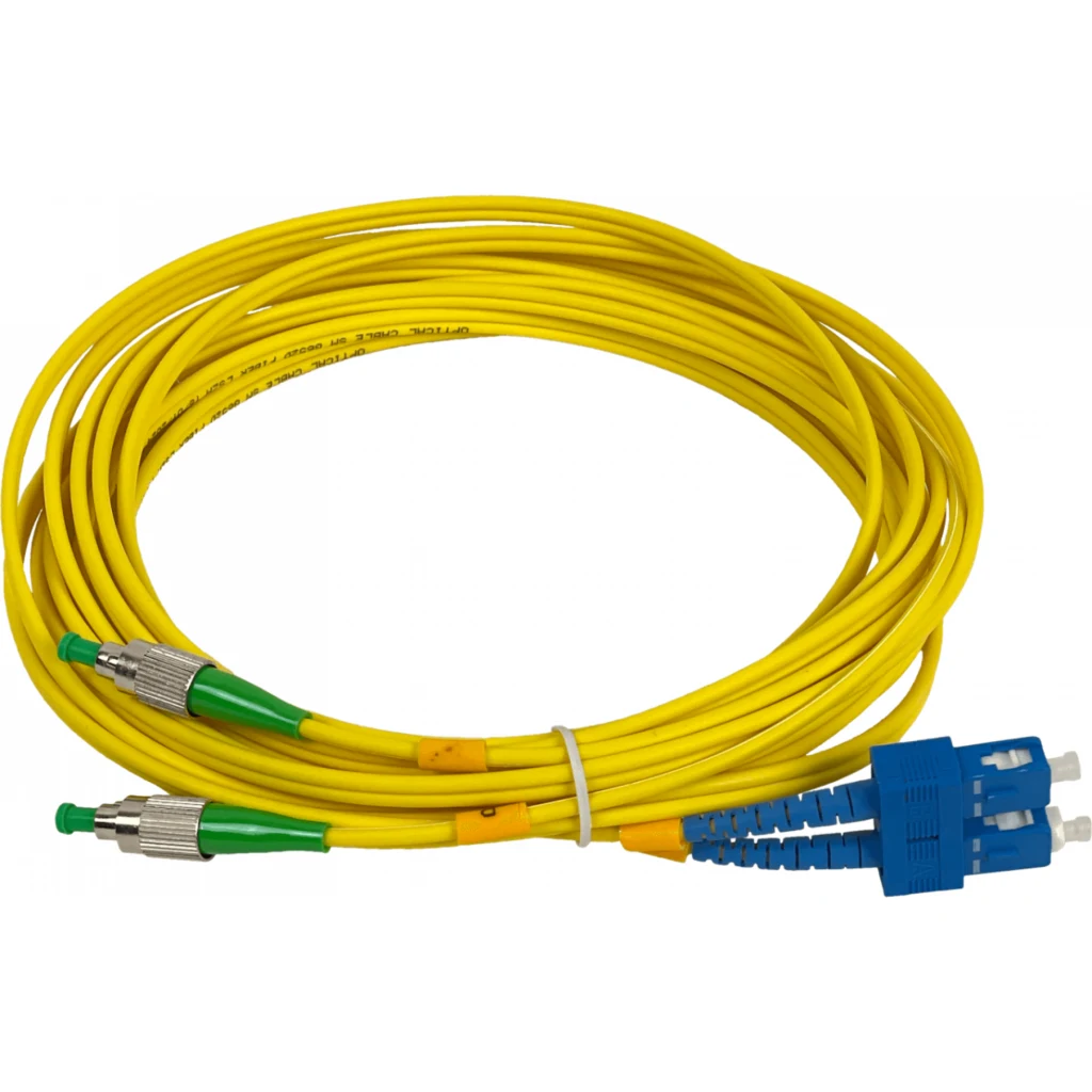 Imagen 1 de 5mt SC/UPC-FC/APC MonoModo SM Duplex Jumper Cable Fibra 9/125um 3mm