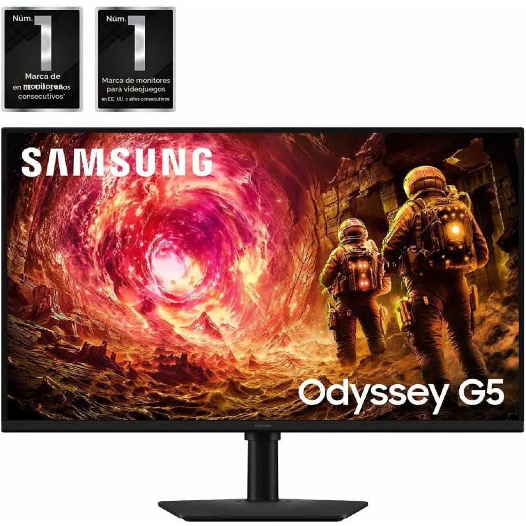 Imagen 1 de Monitor Gamer Samsung Odyssey G5 G50F 27" QHD 2560*2440 HDMI 180Hz 1ms GTG  
