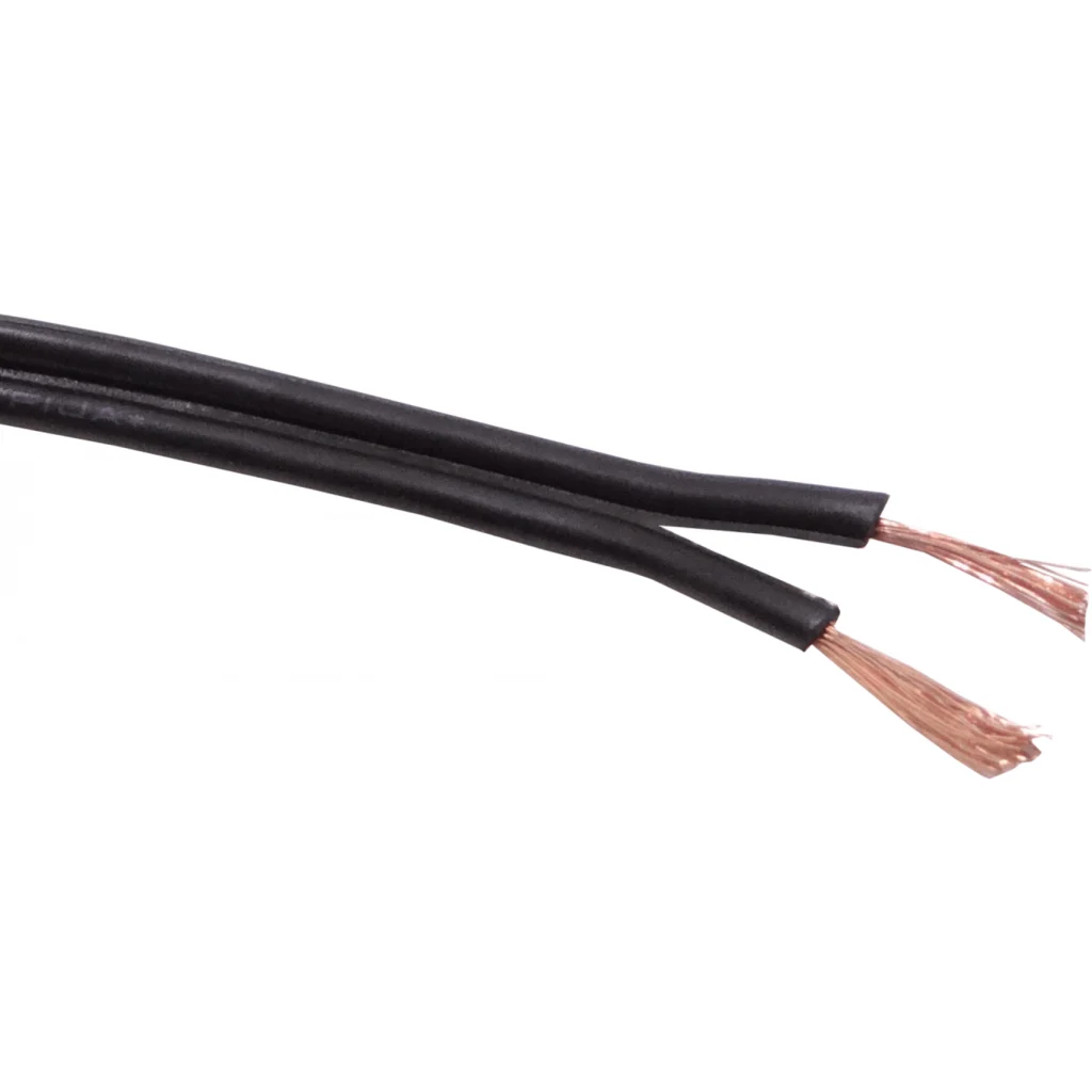 2x16AWG CCA 100mts Cable PVC Negro Paralelo Multifilar Aluminio