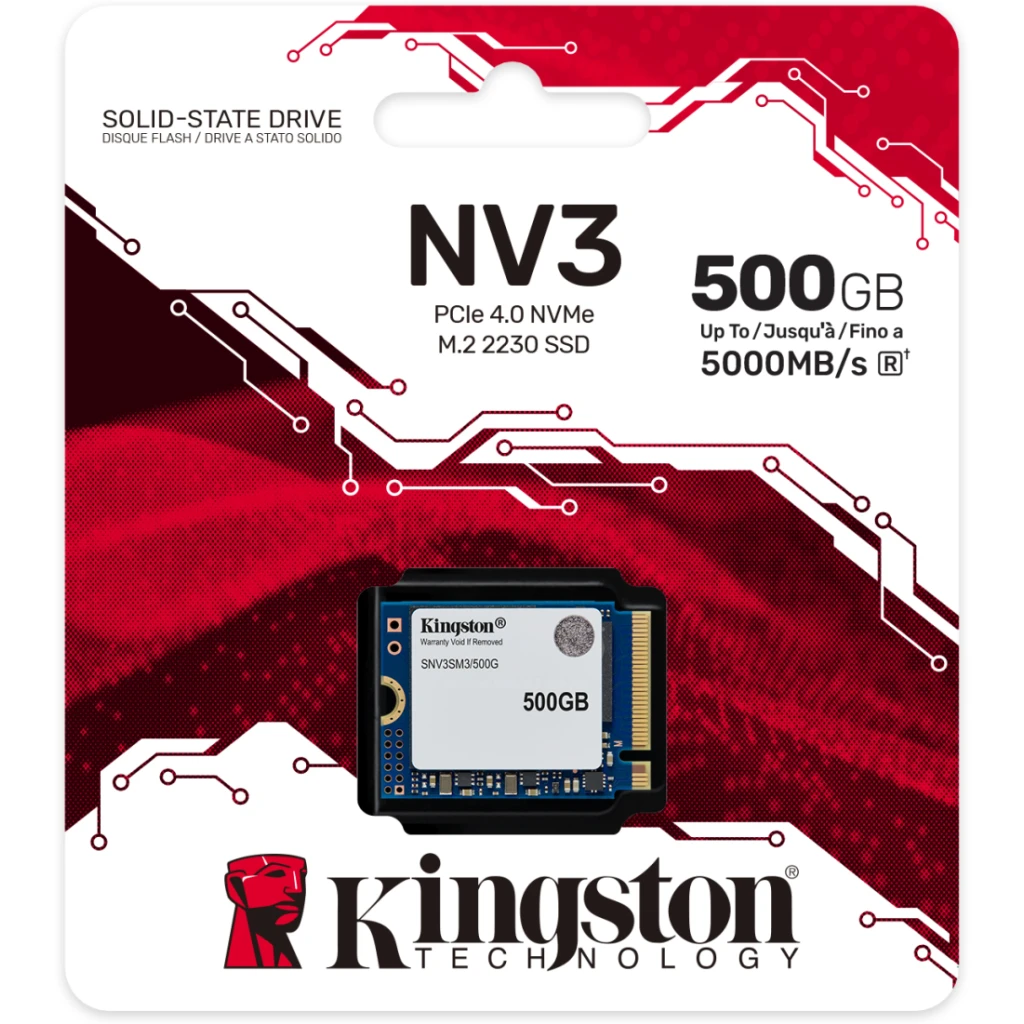 Imagen 2 de Unidad SSD Kingston NV3 500GB M.2 22*30 PCIe4x4 NVMe Lec5000MB/s Esc3000MB/s