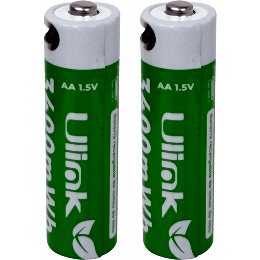 Imagen 5 de Pack Pilas Recargables Ulink, 2*AA 3400mWh 1,5V Li-ion USB-C incluye Cable