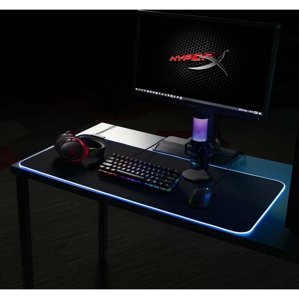 Imagen 3 de Mouse Pad Gamer HyperX Pulsefire XL, 90*42cm Espesor 3mm Color Negro