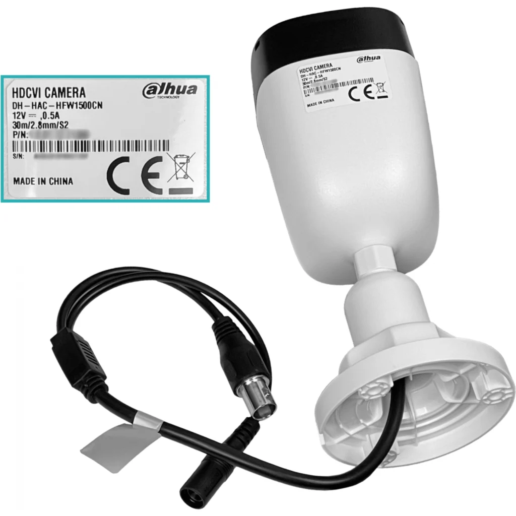 DAHUA Bala 5MP IR30mt Fijo-2,8mm IP67 Audio Camara Analoga HDCVI