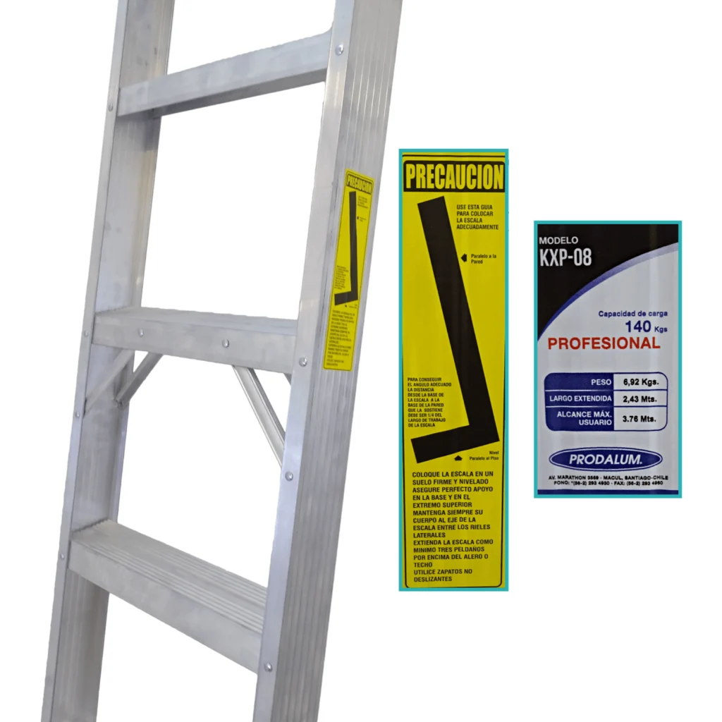 Imagen 1 de 2,4mt 140kg Recta Aluminio 8-Peldano Escalera 2.4mt Escala