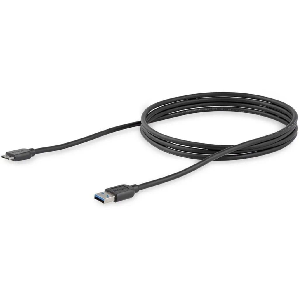 Imagen 3 de 2m 6ft Slim USB 3.0 Micro B Cable