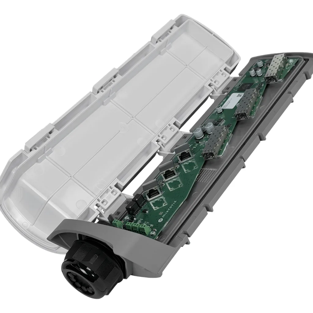 Imagen 3 de MIKROTIK 1-1000-in 2-1000-out 3-SFP+ in-12-57Vdc Out-12-57Vdc Switch