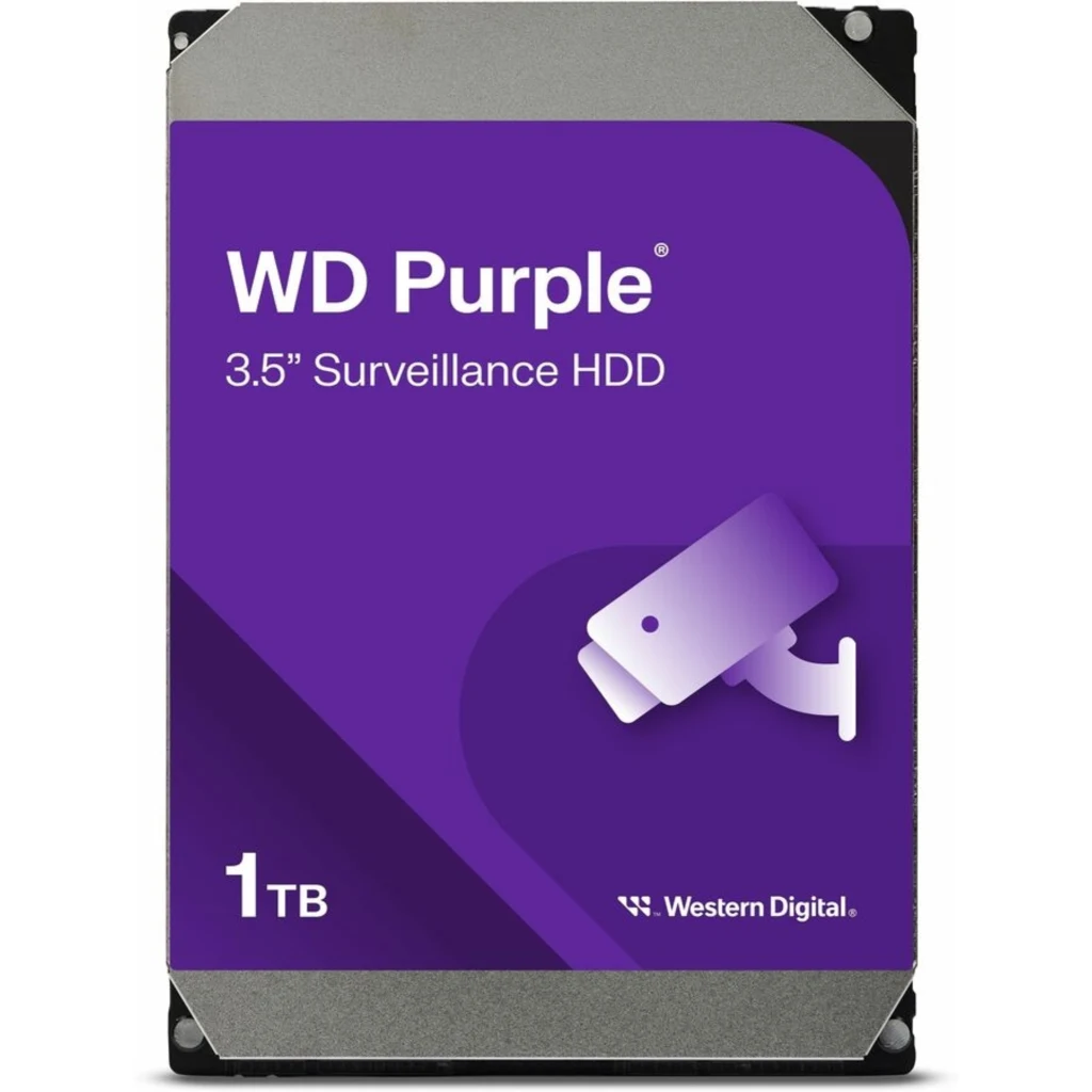 Disco Duro Western Digital Purple Surveillance 1TB 3.5"" 5400RPM SATA 6GB/s 64MB