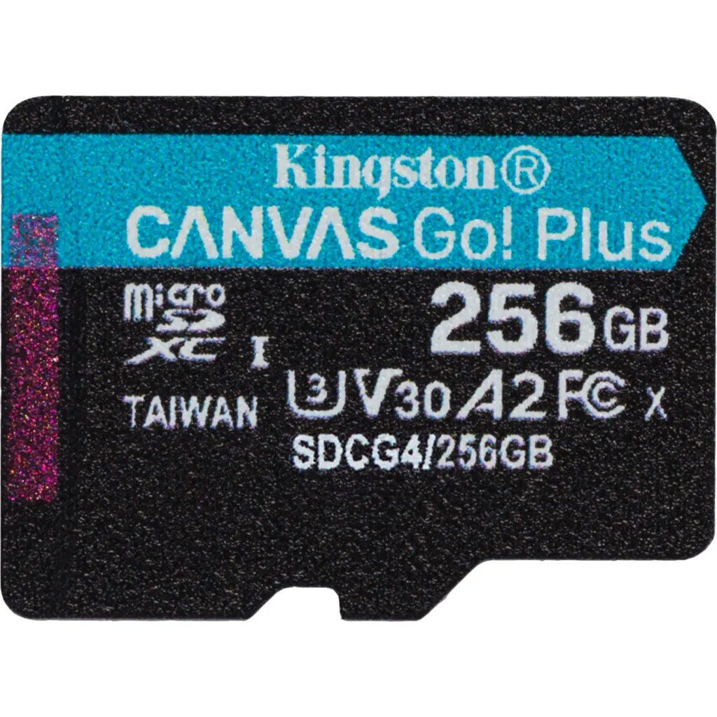 Imagen 1 de Memoria MicroSDXC 256GB Kingston Canvas Go Plus Cat10 UHS-I U3 V30 A2 Lec200MB/s