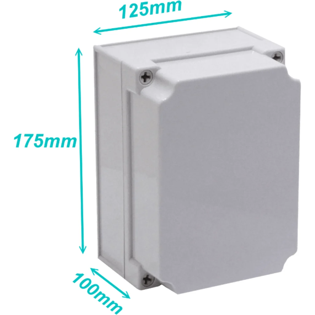 TIBOX 125x175x100mm Tapa-Gris Caja Gris Plastica IP66 RoHS