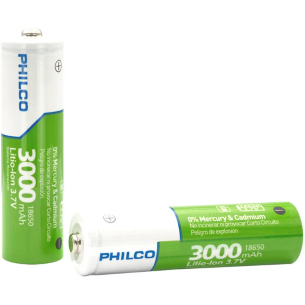 Imagen 3 de BLISTER 2 BATERIAS RECARGABLES 18650 LI-ION 3000MAH.