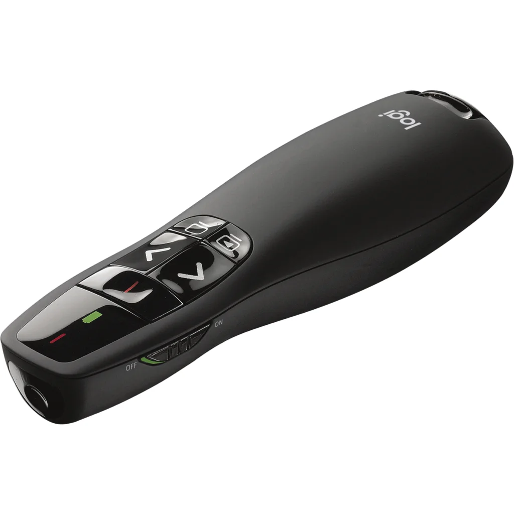 Presentador Inalámbrico Logitech R400, Wireless 2.4 USB, Color Negro