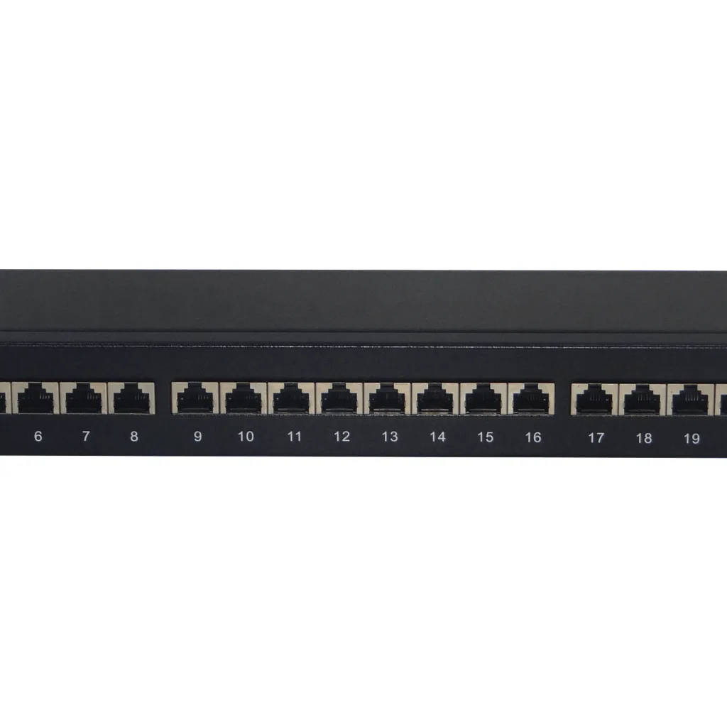 Imagen 3 de LINKMADE 24-RJ45 CAT6 FTP SFTP BLINDADO PATCHPANEL 1U Certificacion-UL