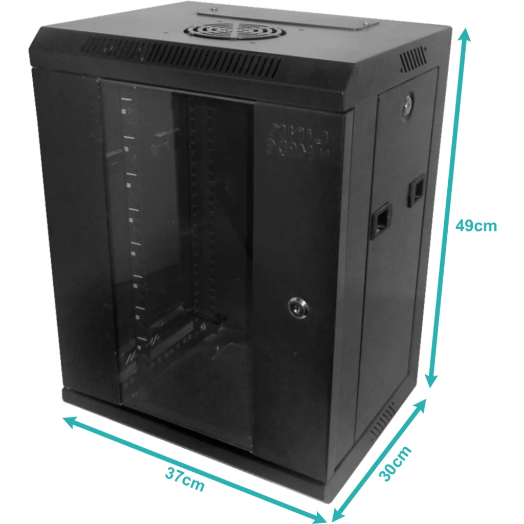 Imagen 2 de LINKMADE RACK 9U 10-PULG-ANCHO 30CM-FONDO NEGRO