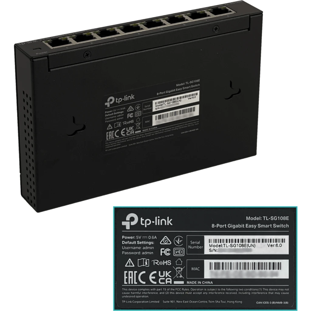 Imagen 5 de Switch TP-Link TL-SG108E 8-1000 Metálico Switch Smart Fuente 9V 