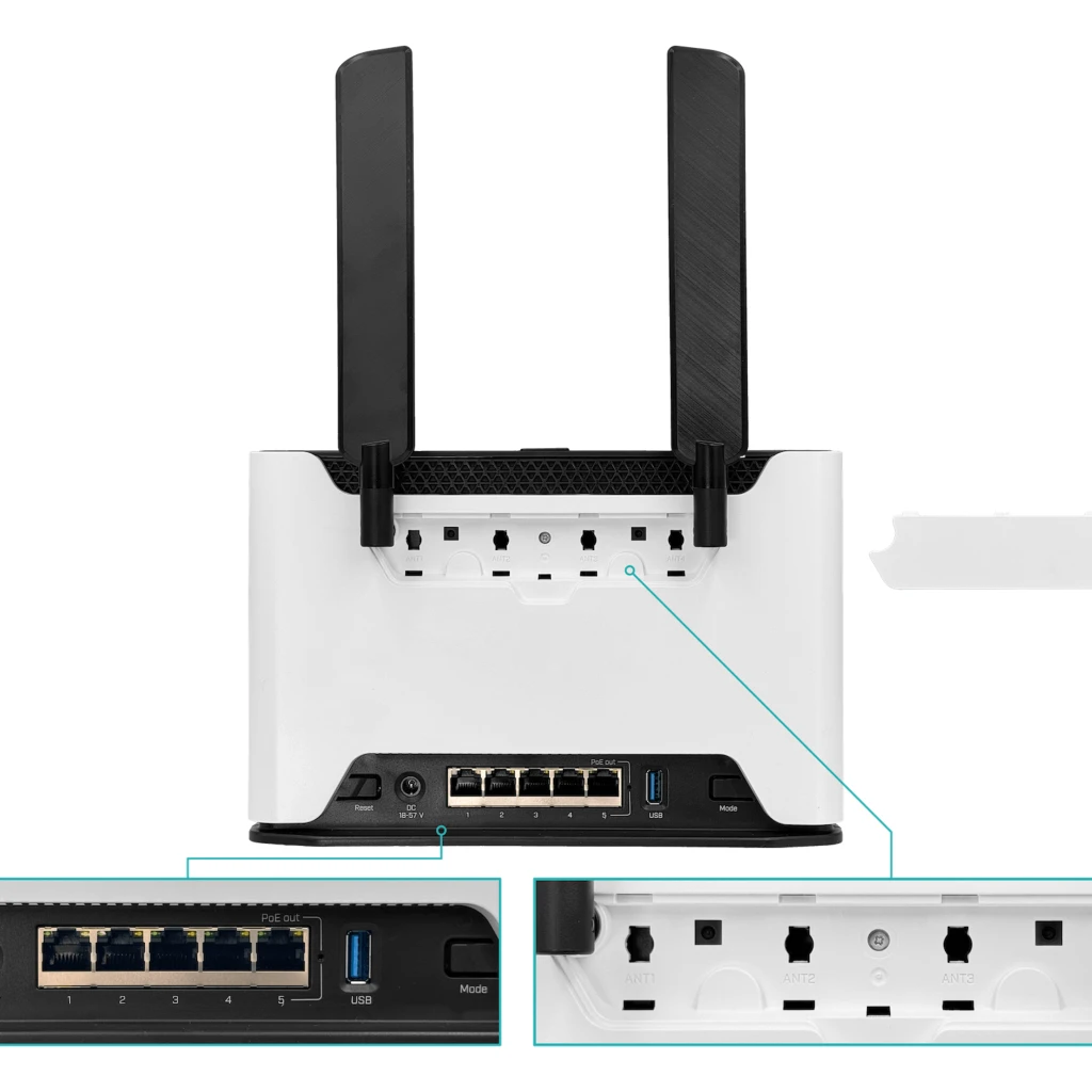 MIKROTIK AX3600 5-1000(1-PoE-out) USB 2,4/5GHz WiFi6 H53UiG-5HaxQ2HaxQ