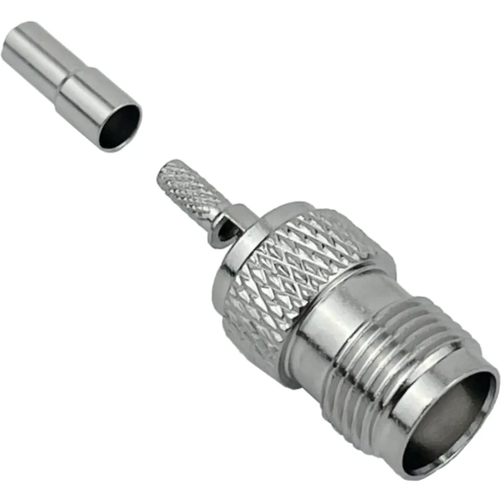 Imagen 1 de .TNC-Hembra RG316 Conector Coaxial Crimpeable CA100 RG174