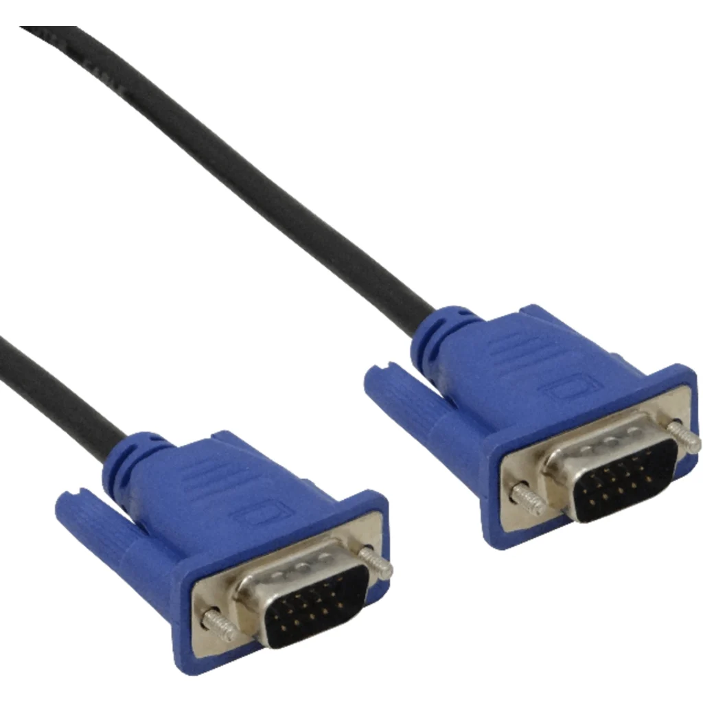 Cable VGA HDB15 M/M 1.8mts Blindado Color negro