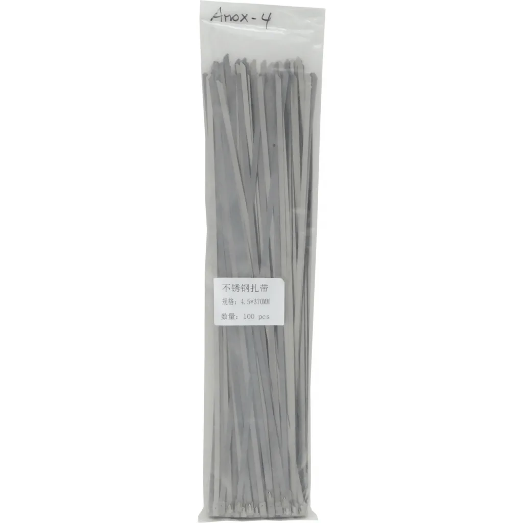 Imagen 2 de Amarra 370x4,5mm Acero Inoxidable 0,3mm 100-unidades Metalica