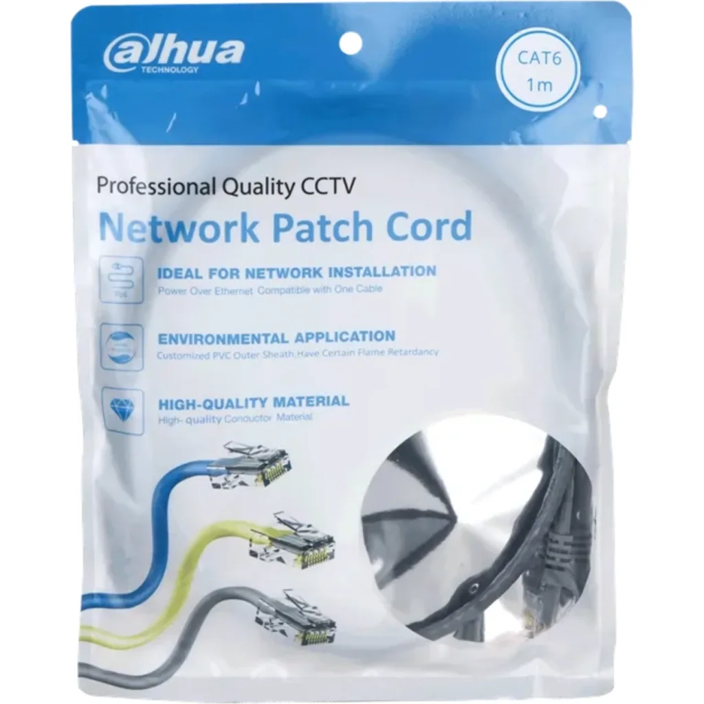 DH-PFM972-6U-1-GR. Patch cord 1 metro Dahua categoria 6 de 24AWG COLOR GRIS