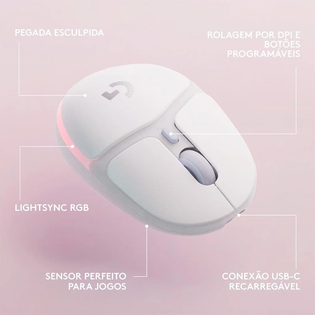 Imagen 9 de Mouse Inalámbrico Logitech G705 Gaming 8.200dpi RGB 3 Zonas Color Blanco