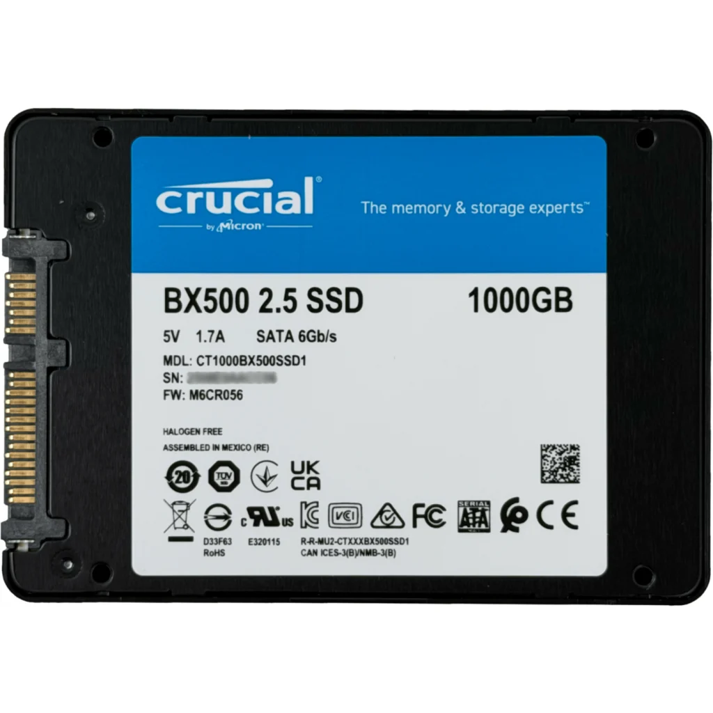 Imagen 3 de CRUCIAL 1TB Sata3 2.5 7mm 540mb/s 6Gb/s SSD Disco Duro Solido
