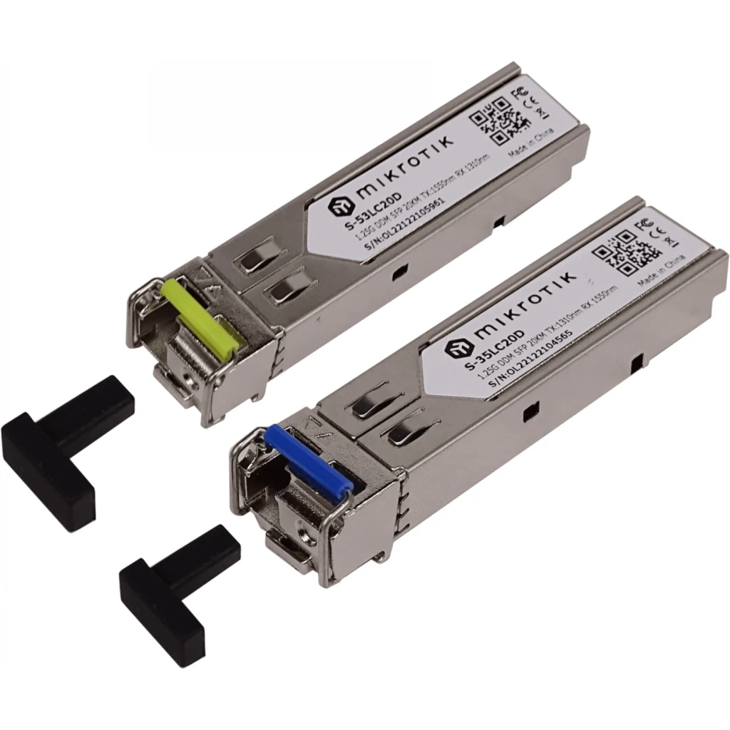 Módulo SFP MikroTik S-3553LC20D 20km 1550/1310nm 1.25Gbps Conector LC