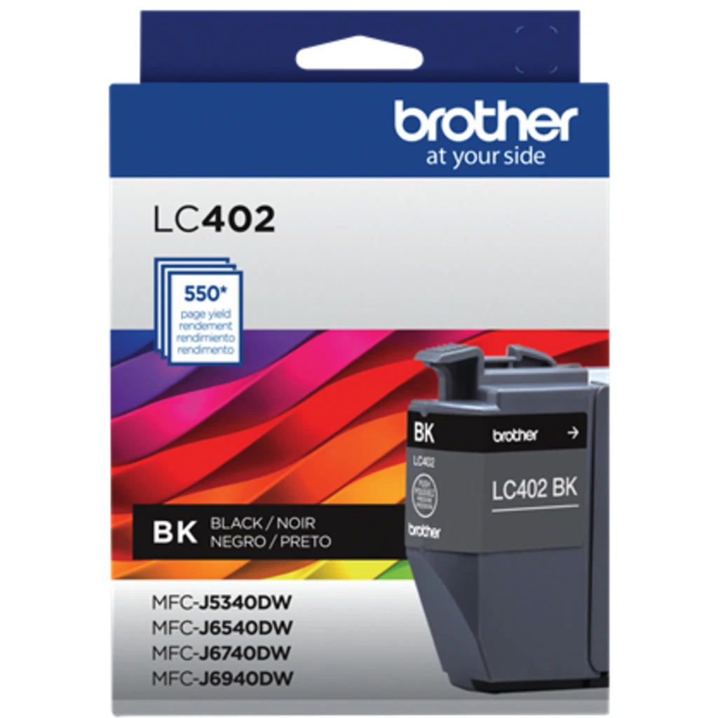 Cartridge Brother LC402BKS Negro Comp. MFCJ6740DW, 550 Páginas