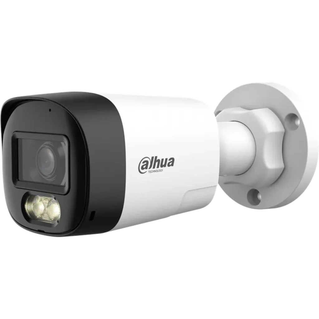 DH-HAC-HFW1200RLN-IL-T-0280B-DIP. Camara Dahua HDCVI tipo bullet de 2MP lente fijo de 2.8mm iluminacion dual de hasta 30m proteccion IP67 con audio bi direccional.