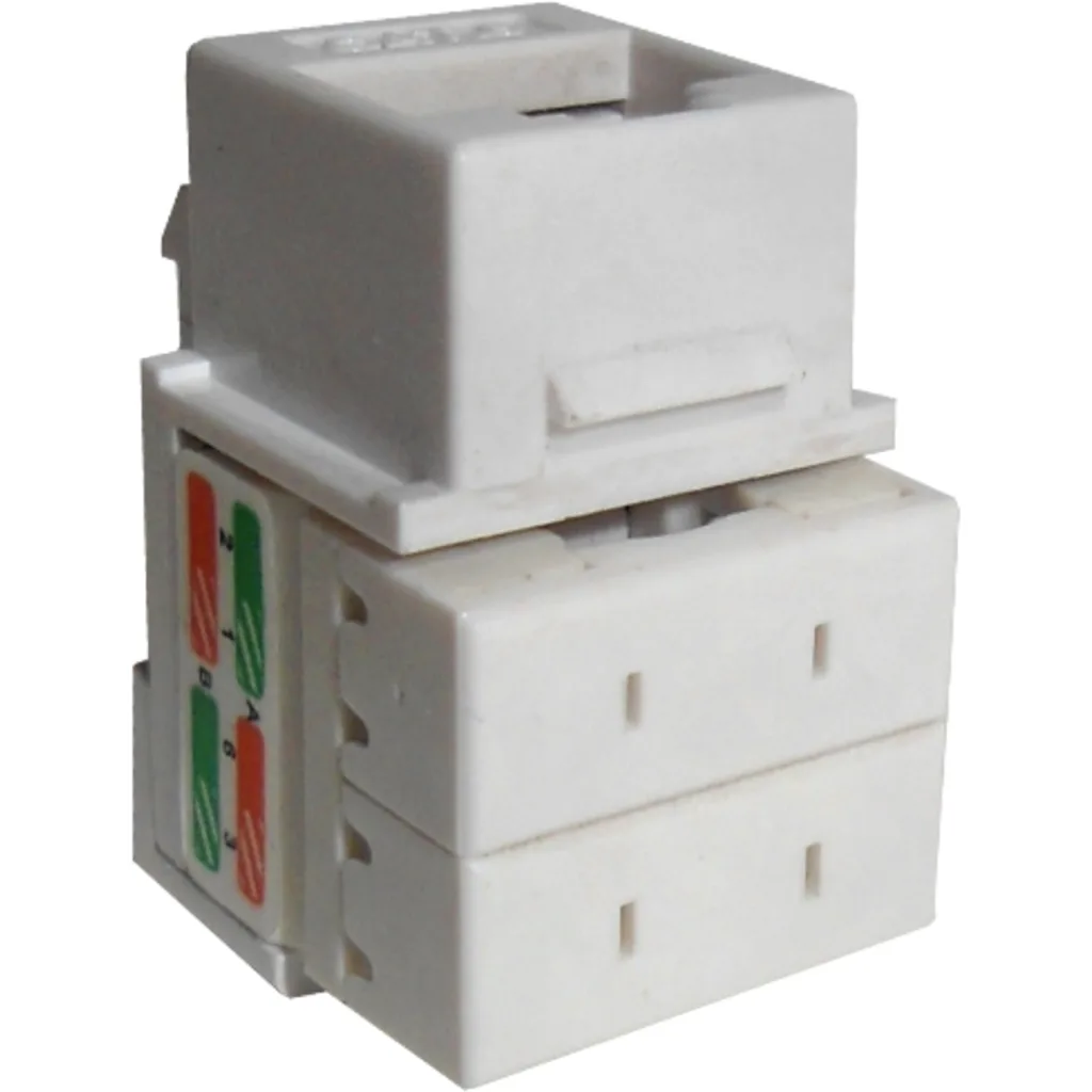 Imagen 2 de Linkmade Blanco CAT6 U/UTP Punchable Keystone Conector Hembra RJ45