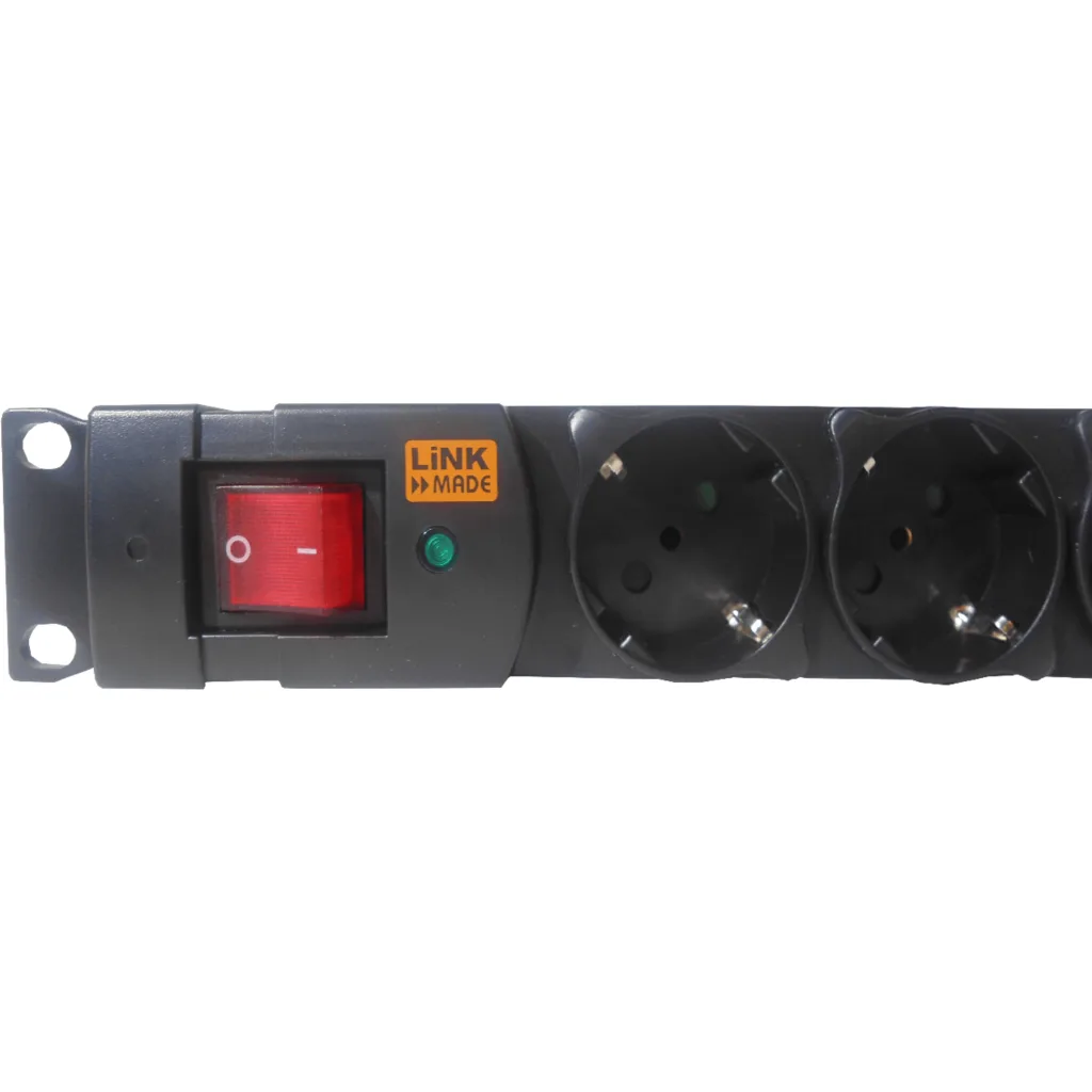 PDU LinkMade RG8CH, 8 enchufes Rack Inerruptor Piloto