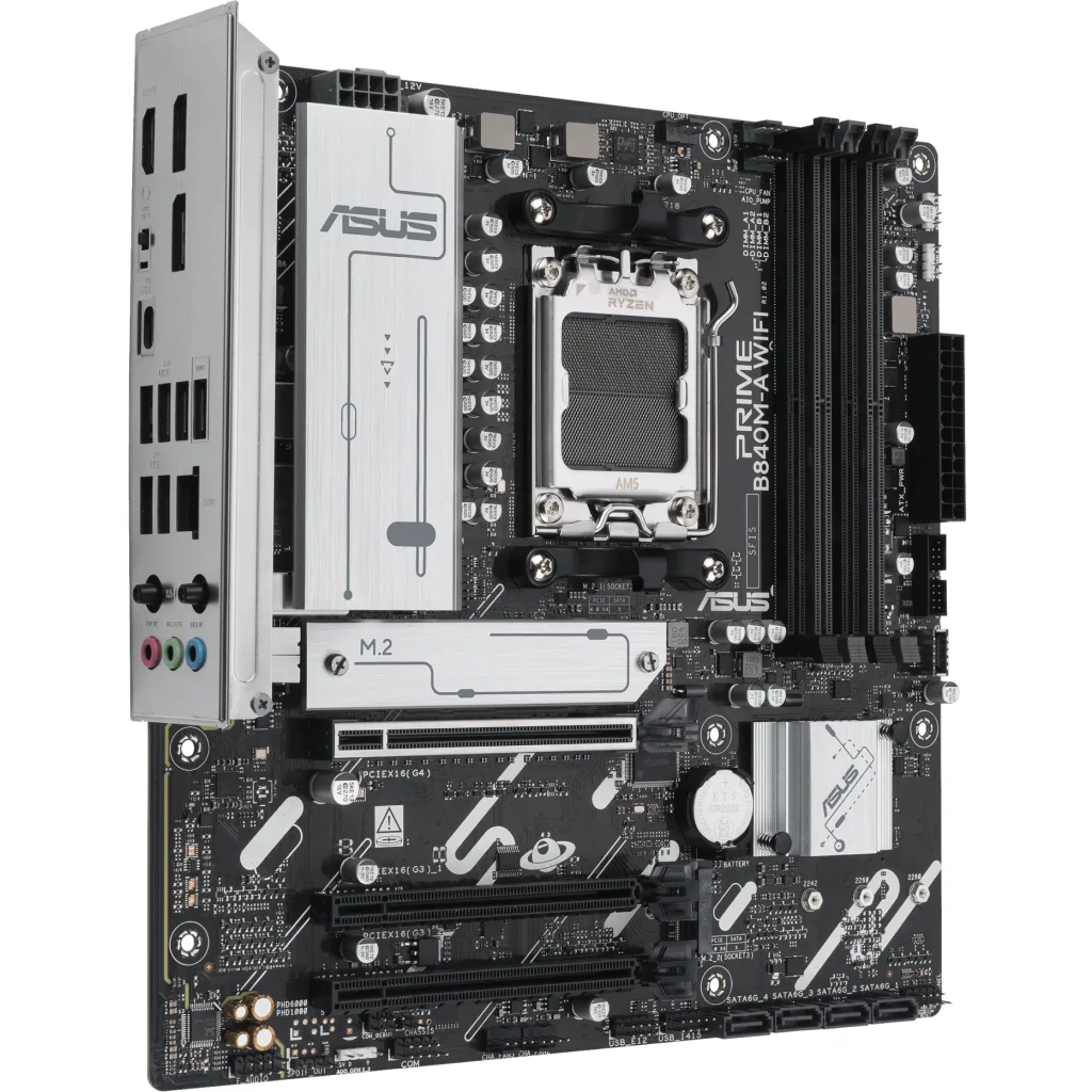 Imagen 2 de Tarjeta Madre Asus PRIME B840M-A WIFI AM5 4*DIMM HDMI DP 2.5GbE LAN WIFI6E mATX