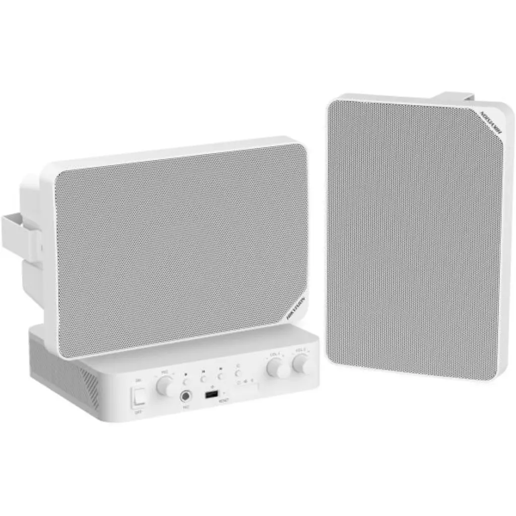 Hikvision - Kit Audio hibrido Amplificador 80W - + cabinet speaker 20W