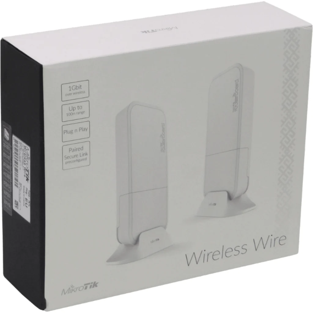 MIKROTIK Puente 60GHz 802.11ad 2-unids 1-1000 RouterOS-L3 60o inc-24V