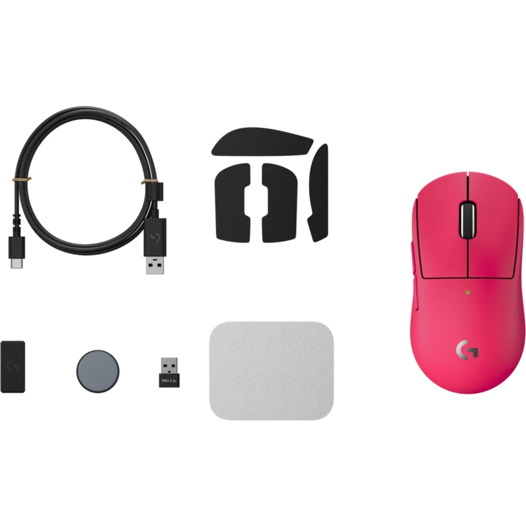 Imagen 2 de Mouse Gamer Inalámbrico Logitech Pro X SuperLigth 2C SenHero 2 LIGTHFORCE Rosado