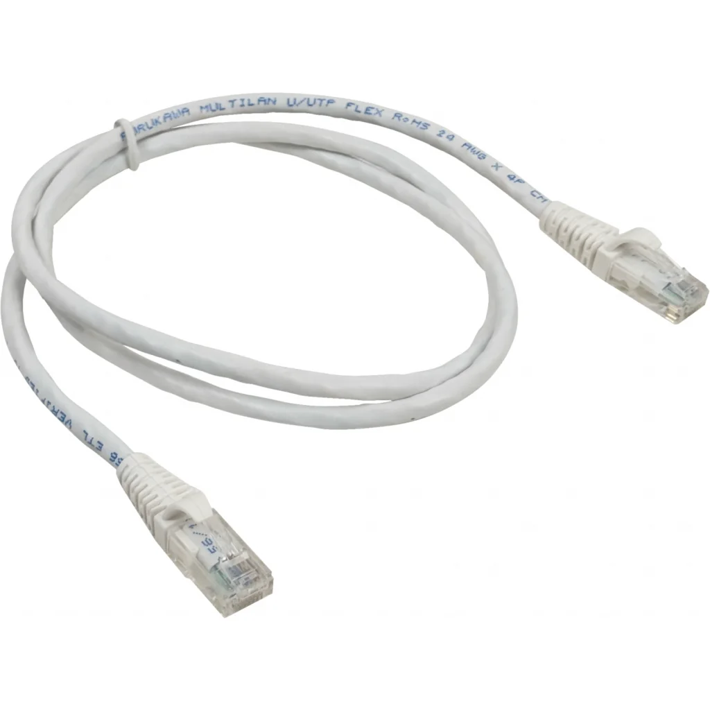 Imagen 2 de FURUKAWA 1mt Cat5e Blanco U/UTP CM Cable Patch RJ45 Multilan 35103501