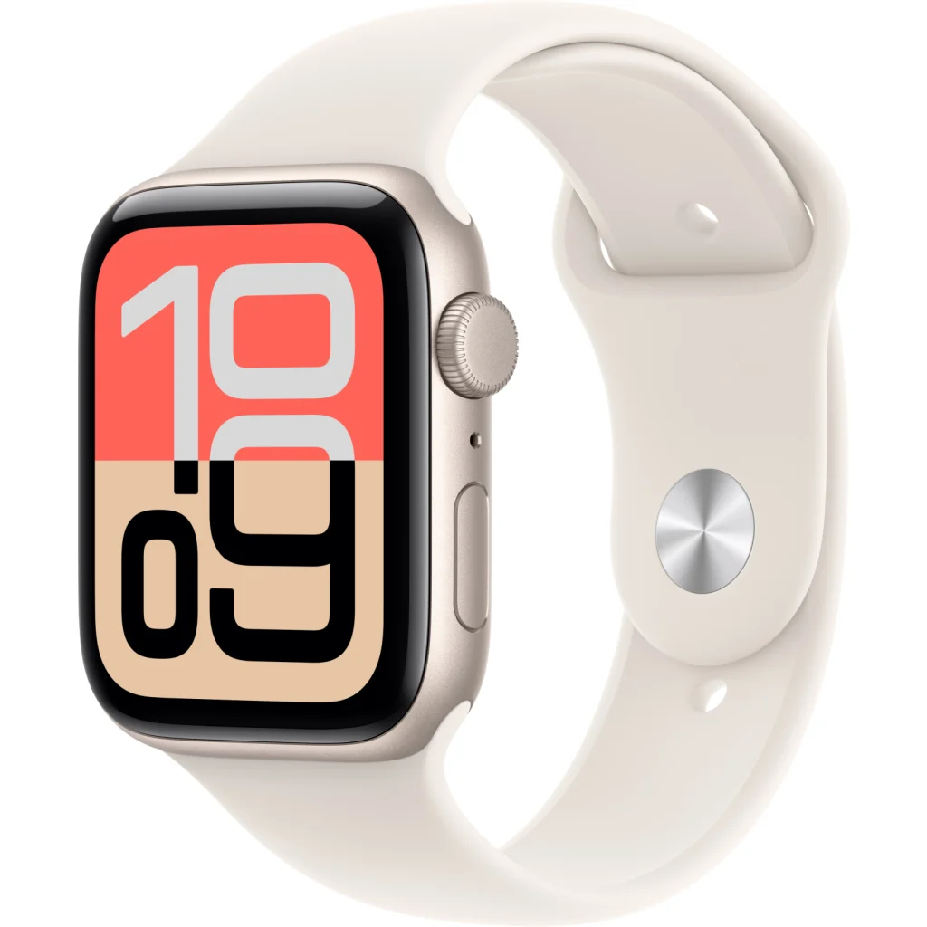 Apple Watch SE 3 44mm (GPS / Starlight Case / Starlight Sport Band / M-L) [MEHJ4AM/A]